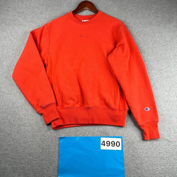Champion Other - Champion Reverse Weave Sweatshirt Small Bright Orange Casual Logo Mens